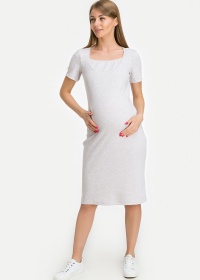 Платье для беременных и кормящих мам бежевый