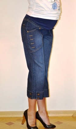Капри джинсовые для беременных