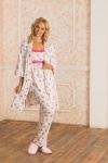 Комплект Халат и пижама с брюками