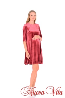 Платье для беременных, бордовый