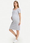 Платье для беременных и кормящих мам серый